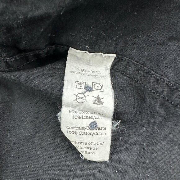 Wings + Horns Black Button Down Shirt Men’s Size Medium - Picture 9 of 13